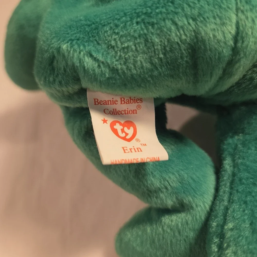 Ty Beanie Baby Erin The Bear 1997 Retired Plush Toy With Errors